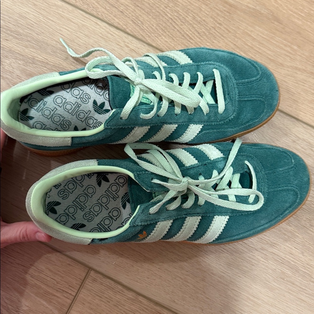 Adidas Spezial Green Suede Sneakers with Gum Sole - Picture 2 of 6